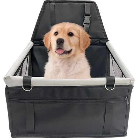 Sièges de Voiture pour Chiens de Petite Taille – Sièges de Voiture en Oxford imperméable pour Petits Chiens, lit de sécurité Amovible et Lavable avec Ceinture de sécurité, Boucle réglable (1/5)