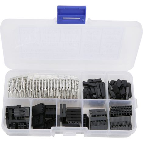 Kit assorti de 310 connecteurs de câble mâle/femelle 9 valeurs AWG28, boîtier pour cavalier 2.54mm (1/5)