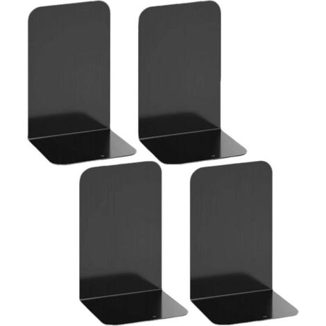4er Set Schwere Metall Buchstützen Schwarz, Rostfrei, Rutschfest (1/5)