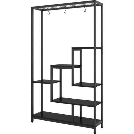 Étagère à plantes à 5 niveaux avec cadre métal et panneaux en bois - rangement vertical pour intérieur (1/5)