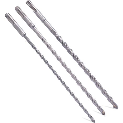 Ensemble de 3 Scie Cloche Beton pour Perceuse Percussion Forets SDS, 260mm (6, 8, 10mm) Pratique et Compact dans un Étui de Rangement Inclus pour Béton, Tuyaux, Pierres (1/5)