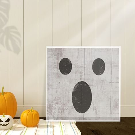 Tableau Décoratif Halloween - Peinture Acrylique Imperméable - Ornement Bureau Et Maison - Format 10x10cm (1/5)