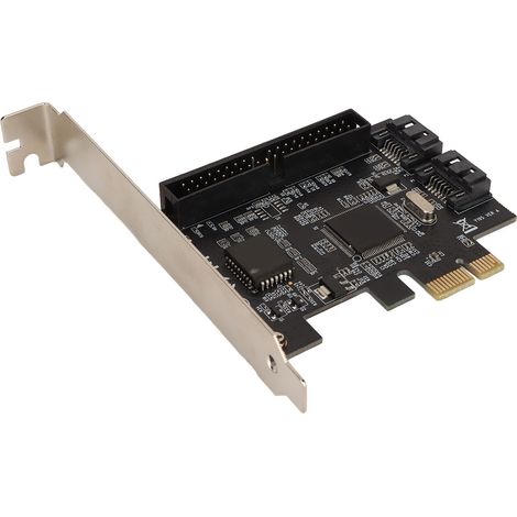 Carte PCIe 2.0 SATA 2 Ports 40 broches 6.0/3.0/1.5 Gbps SSD Extension PCI E vers SATA pour Windows (1/5)