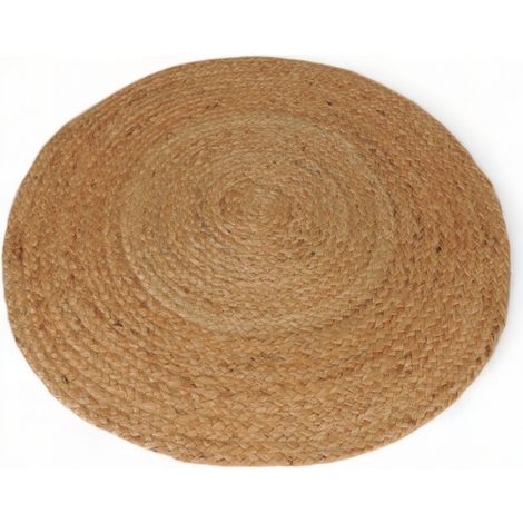 Tapis Rond en Jute Naturel, D80cm - 69002 Atout Ciel (1/4)