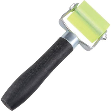 Outil Maroufleur Ergonomique pour Enduit et Stick Mural, Presseur pour Pose Peint et Insonorisation, Long Manche Antidérapant pour, vert et noir, silicone et fer, 17.55cm (1/5)