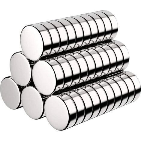 Magneten 60 Stück, Ultra-starke Neodym-Magnete für den Kühlschrank, kleine runde Magnete für Kühlschrank, Magnettafel, Tür, Tafel, Karte – Gratis Aufbewahrungsbox inklusive – 10x3 mm (1/5)