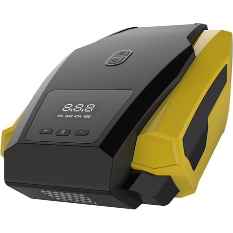 Tragbarer Doppelzylinder-Reifenfüller, Luftkompressor mit LED-Licht, digitalem Druckmesser für Auto, Fahrrad, Ball (1/5)