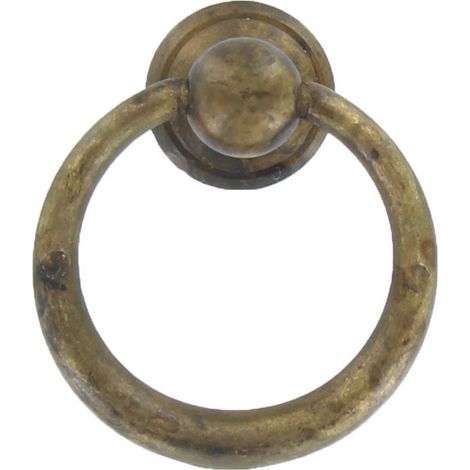 50PZ MANIGLIA ANTICHIZZATA ART.09202 MM.33X39 OTTONE ANTICO (1/2)