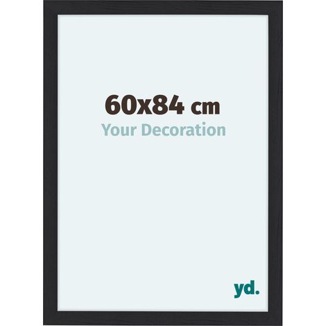 yd. - Cadre photo 60x84 - Noir Grain de Bois - MDF - Como (1/5)