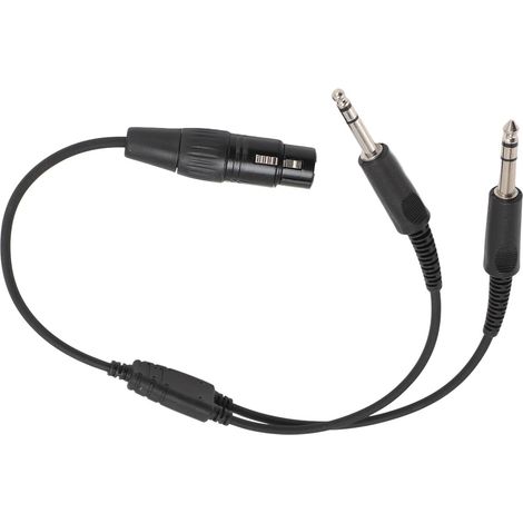 Adaptateur XLR 5 Broches Femelle vers GA Double Mâle Répartiteur en Y pour Casque Aviation (1/5)