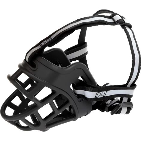 Adjustable Silicone Dog Muzzle with Reflective Band Anti-Bite Anti-Bark Dog Muzzle for Medium/Large Dogs (1/5)
