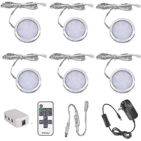 Kit de 3/4/6/8/10 lampes LED dimmables 12V en aluminium fin pour comptoir, étagère, armoire, etc. (1/5)