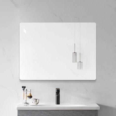 Specchio da parete senza cornice 100 x 75 cm, vetro argentato 5 mm, orizzontale o verticale OKMYHOME (1/5)