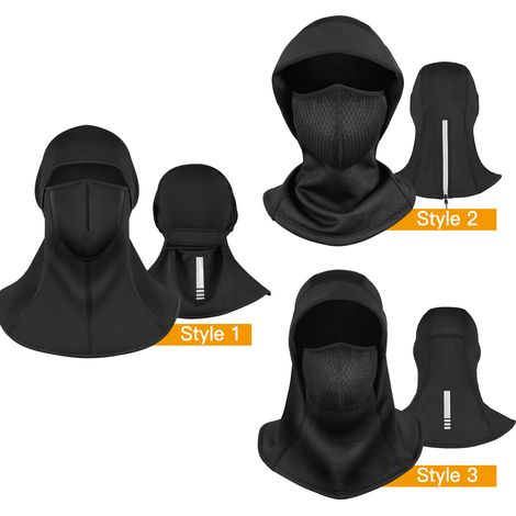 Masque par temps froid coupe-vent thermique hiver cache-cou écharpe pour vélo moto course ski snowboard (1/5)