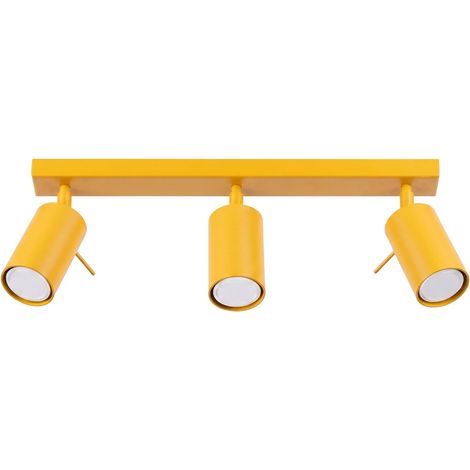 Plafones RING amarillo acero 3xGU10 45cm Sollux (1/2)