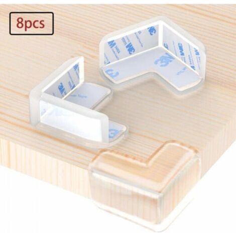 Pair Lot de 8 protections d'angle transparentes, gel antiadhésif puissant, idéales pour les enfants, protègent les enfants des blessures à la tête sur les tables, les meubles et les angles vifs (1/5)