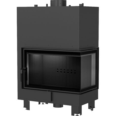 Wasserführender Kamineinsatz KRATKI MBO rechts 15 kW Ø 200 schwarz Verkleidung (1/5)