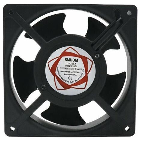 Ventilatore assiale per cassetta camino, inseribile, resistente alle alte temperature, con pale in metallo, silenzioso e universale. 120 x 120 x 38 mm (1/3)
