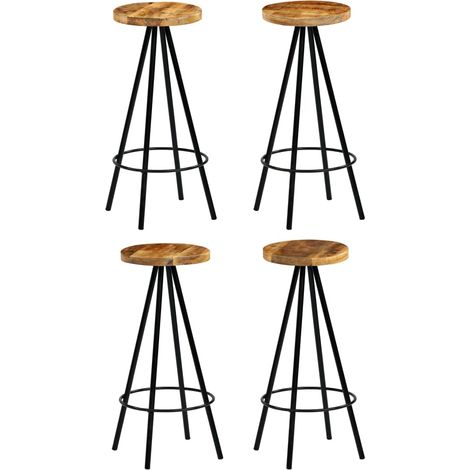 Barhocker 4 Stk. Massivholz Mango