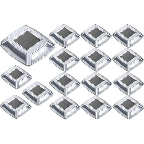 Solar Pathway Lighting IP68 Waterproof 16 Items Stair Lighting White Garden Beacon 24LM for Patio, Path, Swimming Pool and Park (1/5)