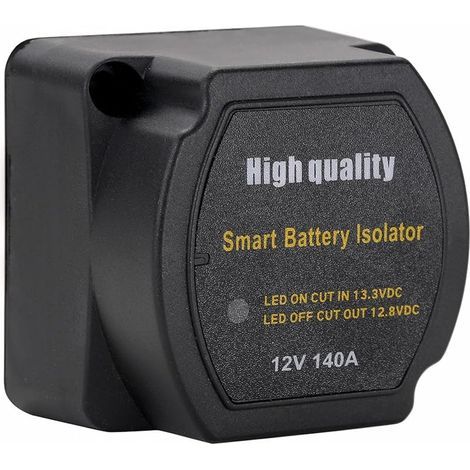 1 Pièce Isolateur de batterie double intelligent,relais sensible à la tension de batterie 12V 140A VSR pour VTT,UTV,camping cars,fourgonnettes,camions,bateaux et véhicules tout terrain (1/5)