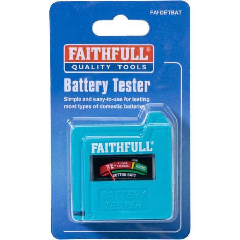 Faithfull BT1 Battery Tester for AA, AAA, C, D & 9V FAIDETBAT (1/4)