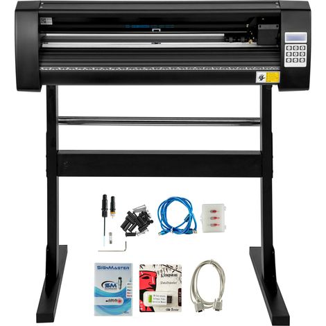 Mophorn 28 pollici macchina da taglio vinile 720mm alimentazione carta plotter con robusto supporto da pavimento nero