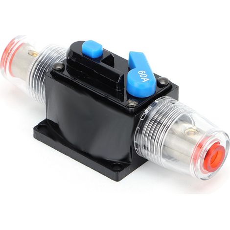 Interrupteur de disjoncteur à réinitialisation manuelle 12 V 60 A pour systèmes audio automobiles et marins, avec support de fusible. (1/5)