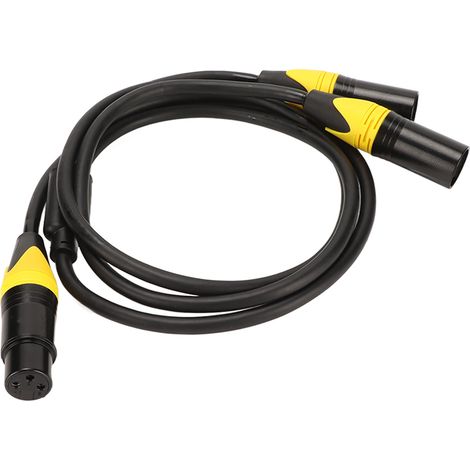 Câble de division XLR femelle vers double mâle 3 broches, sans interférence et haute fidélité, pour équipement audio professionnel, longueur 1 mètre (1/5)
