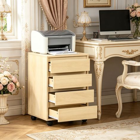 Caisson de Bureau Mobile à Roulettes et Tiroirs Compact (Caisson Seul) (1/5)