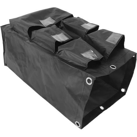 Sac de rangement à roulettes étanche pour produits de nettoyage, adapté aux chariots de ménage. (1/5)