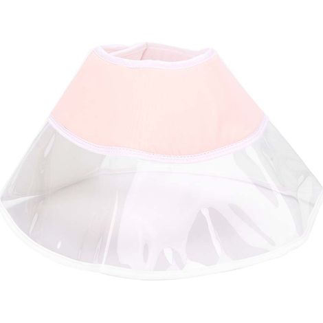 Collier récupération protecteur anti morsure anti griffe tête housse pour animal de compagnie chat en PVC beige (1/5)