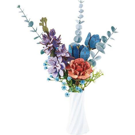 Book Nook - DIY Kit to Build 3D Model Bookend - Small Bouquet Green Nook - 20 x 18 x 30 cm (1/3)