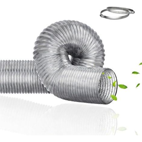 1 Tuyau Climatiseur Mobile, 150 mm, 300 cm, PVC Aluminium, Gaine Ventilation Flexible, Climatisation Hotte (1/5)