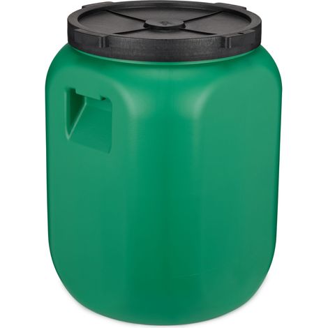 Garronda 60L Fût Plastique Alimentaire Sans BPA – Récupérateur d'Eau Bidon Alimentaire avec Couvercle pour Eau, Choucroute, Croquettes, Fermentation GD-0142