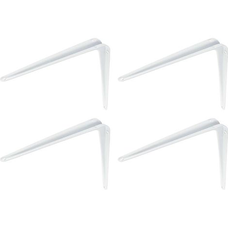 staffe rigide 90x65mm, portata 15kg/staffa universale, acciaio bianco, per mobili, scaffali e armadi (1/2)