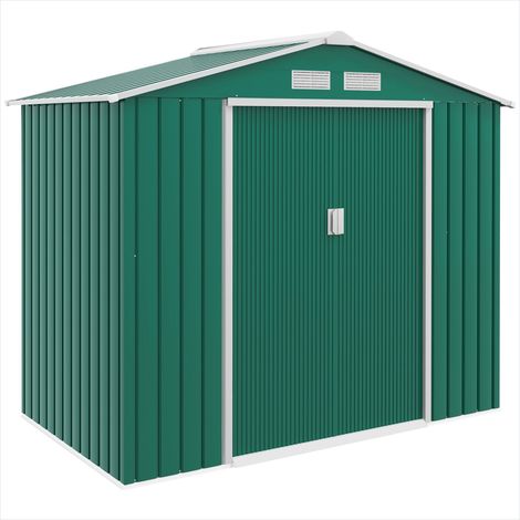 Abri de jardin en acier galvanisé 213 x 130 x 185 cm avec kit (1/5)