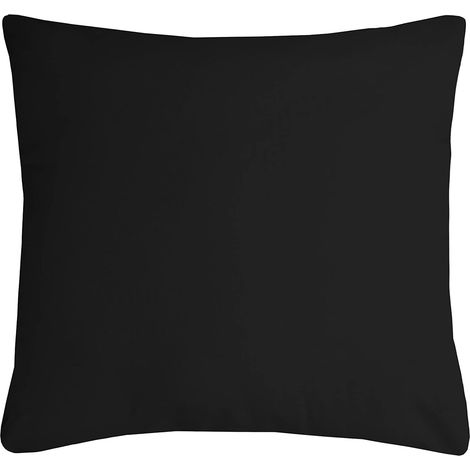 Coussin polyester uni 40 x 40 cm Pop color noir