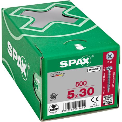 SPAX Halbrundkopf 5.0x 30 Vollgewinde Pozidriv 2 Wirox-Silber mit Bewertung