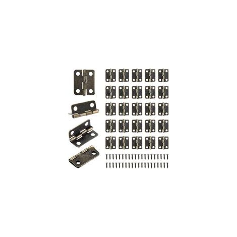 Bronze – 50 Stück kleine Mini-Scharniere 18 x 16 mm Flachscharniere für Schranktüren