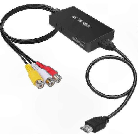 Adaptateur HDMI vers RCA, convertisseur vidéo composite, compatible avec la résolution 1080p. (1/3)
