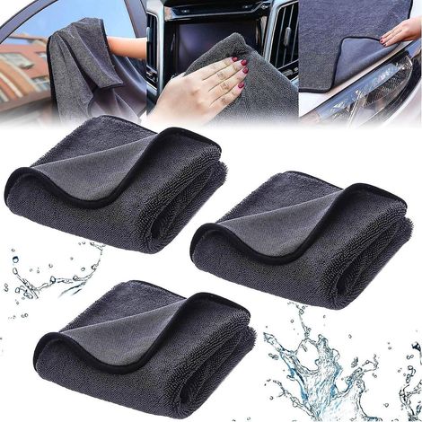 Lot de 3 serviettes de bain brillantes XXL (40 x 60 cm), lingettes brillantes pour sécher le bain (1/5)