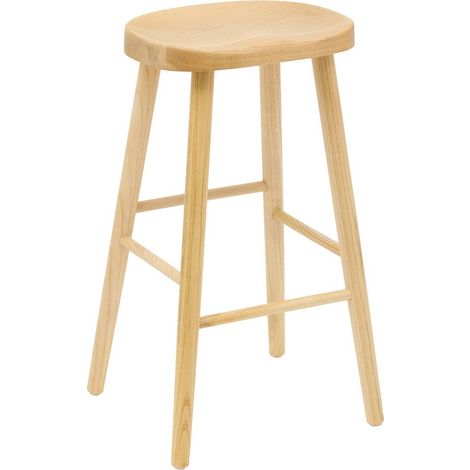 Taburete de bar Senka ovalado, 71 cm de altura, color beige - Atmosphera créateur d'intérieur (1/3)