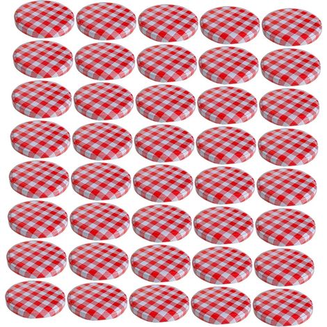 40 couvercles décoratifs colorés pour bocaux Mason à large ouverture, type Ball, pour la mise en conserve.