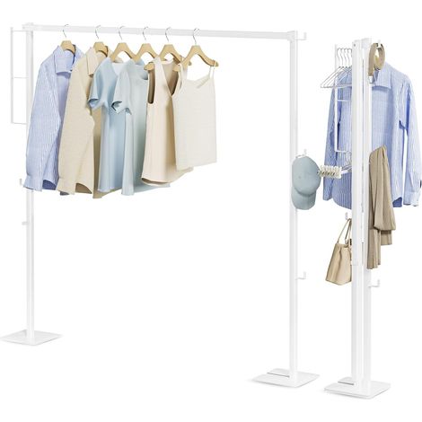Séchoir à Linge Pliable intérieur/extérieur, étendoir sur Pieds Compact, Gain de Place, étendoir à draps, tancarville, Blanc (1/5)