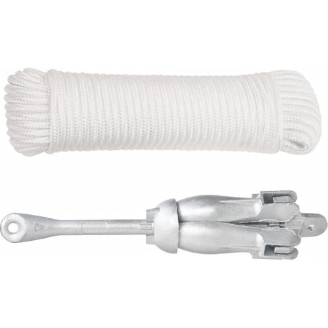 Ancre pliable avec corde argenté 4 kg fonte galvanisée à chaud CFW74054 (1/5)