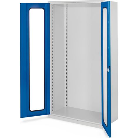 Kappes Schwerlastschränke ohne Mitteltrennwand 1950x1000x600mm Modell 40 Sichtfenstertüren enzianblau