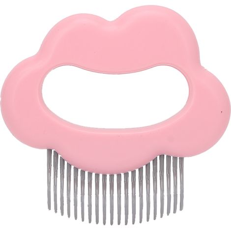 Peigne en coquillage pour chat, massage doux et sans danger pour l'épilation, idéal pour les petits animaux comme les lapins et les chats (rose). (1/5)