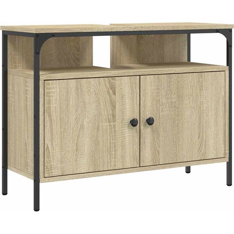 vidaXL Mobile Lavabo Bagno Rovere Sonoma 80x30x60 cm Legno Multistrato (1/5)
