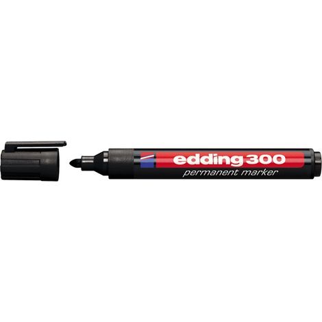 Pennarello permanente rotondo nero Edding 300